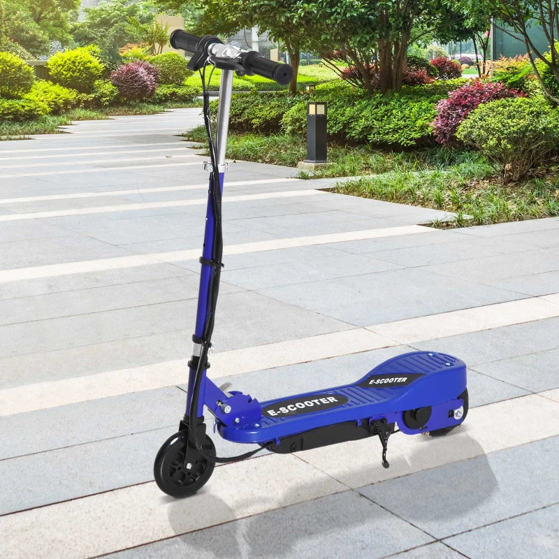 Blue/Black Folding Electric Kids Scooter for Ages 7-14