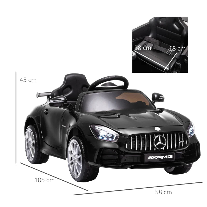 Black 12V Kids Electric Ride On Car with Remote Control & Music