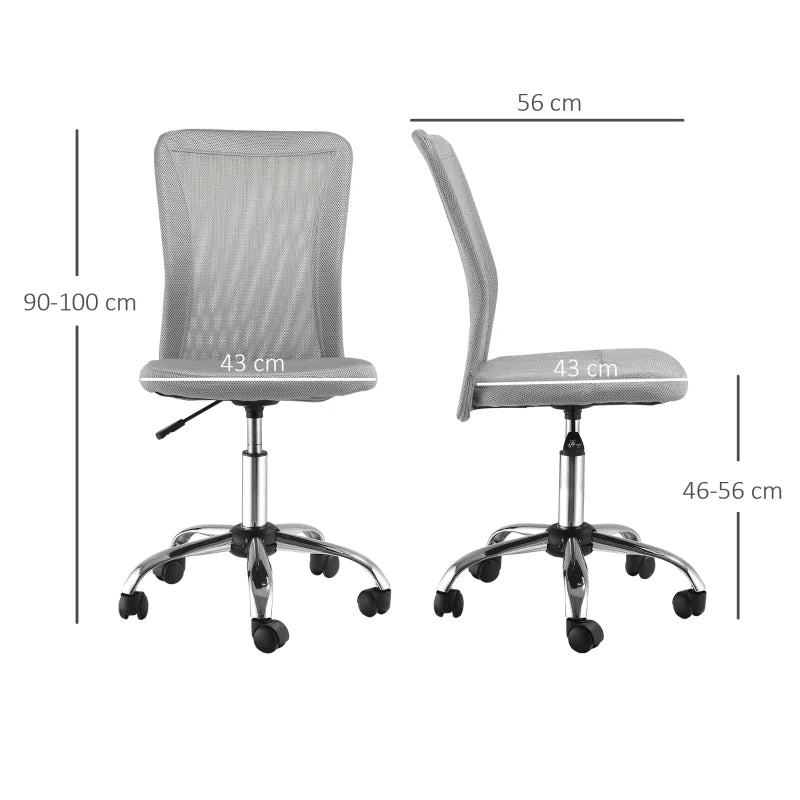 Grey Mesh Back Office Swivel Chair with Wheels