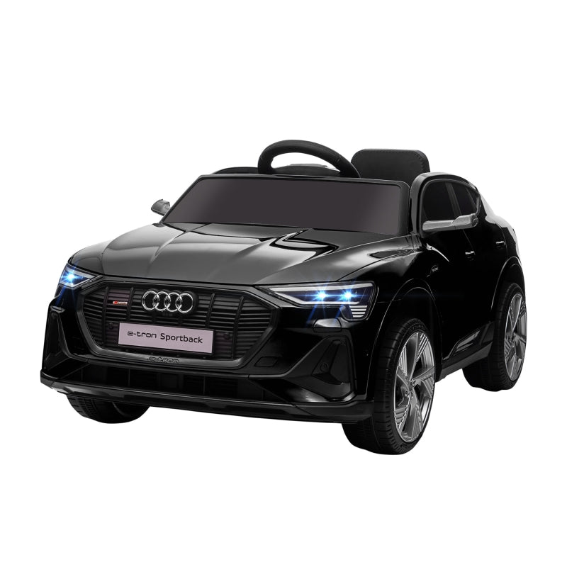 Black Audi E-tron 12V Kids Electric Ride On Car with Remote Control