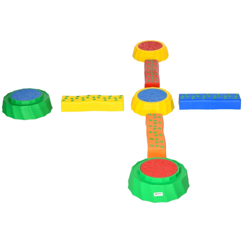 Multicoloured Kids Non-Slip Stepping Stones Set - 8 Pieces