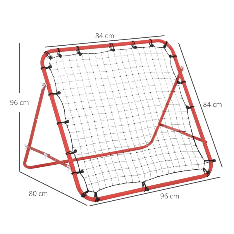 Red Kickback Rebounder Net for Softball Training - Teens & Adults