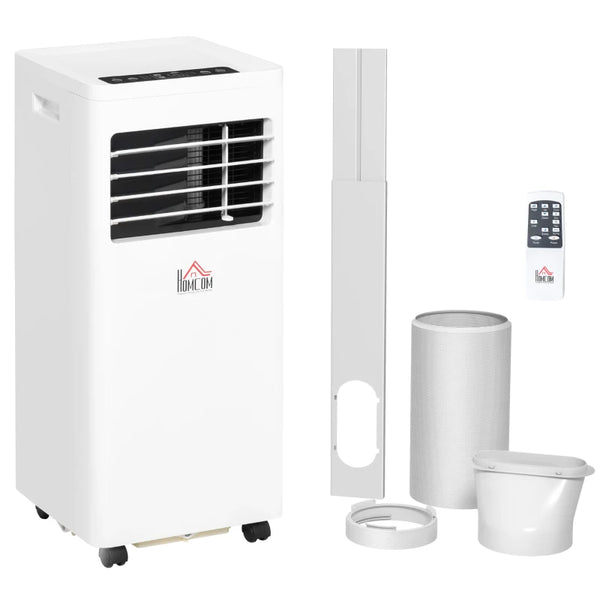 Portable 5000 BTU Air Conditioner - White, 3-in-1 Unit with Dehumidifier, Cooling Fan, Remote Control
