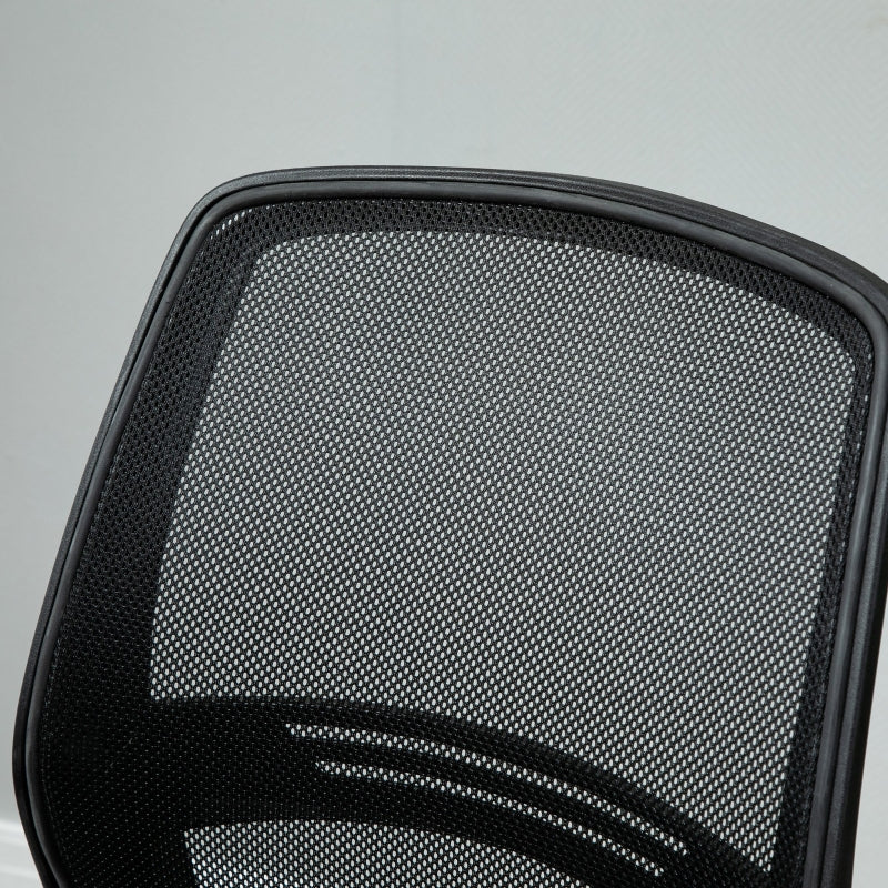 Black Mesh Drafting Chair with Adjustable Height and Footrest