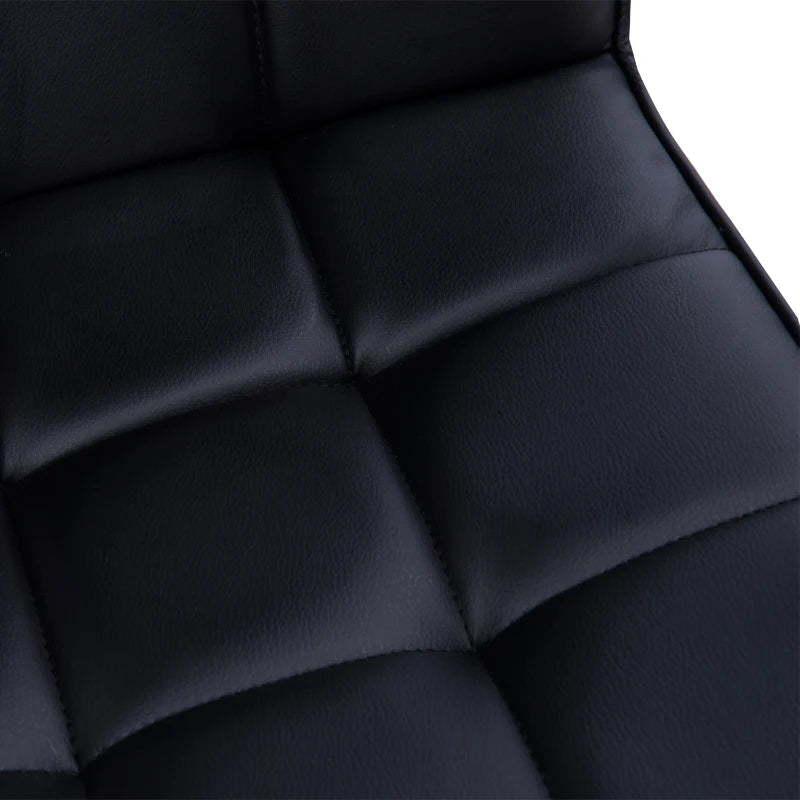 Black PU Leather Swivel Office Chair with Adjustable Height and Armrest