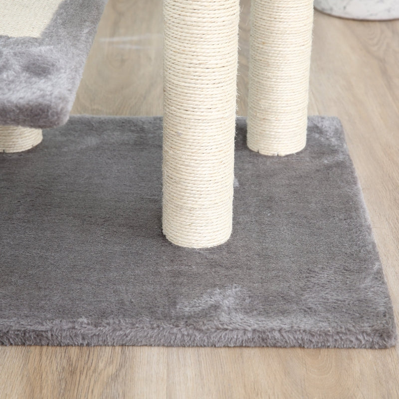 Grey 100cm Cat Tree Climbing Tower Scratching Post