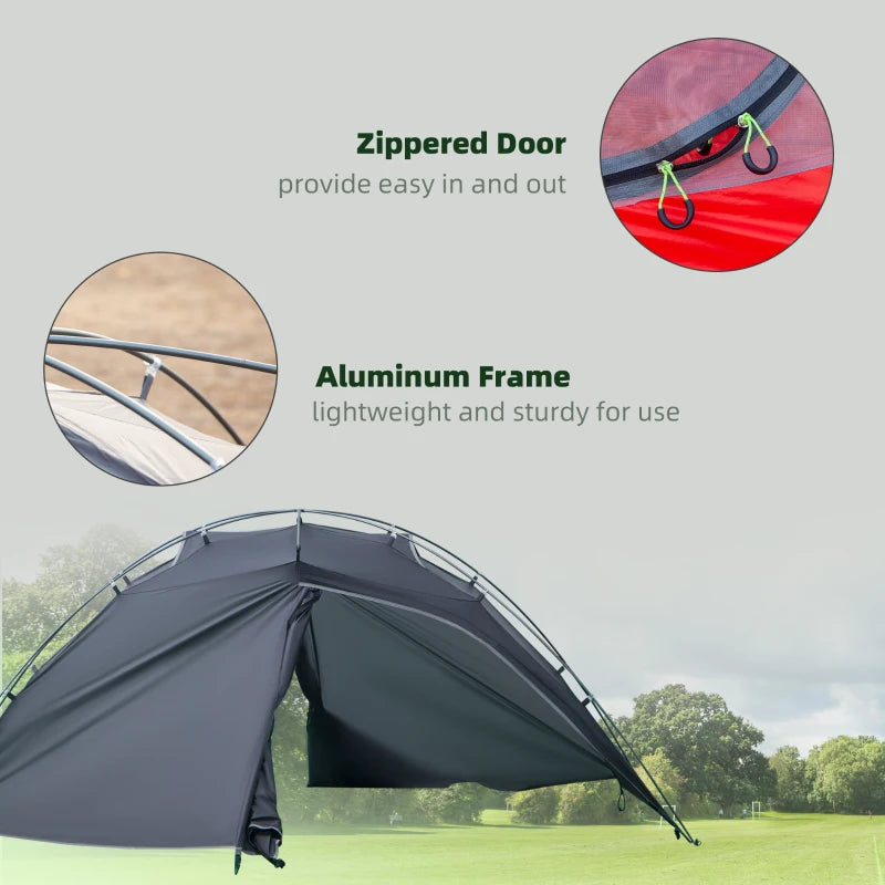 Dark Grey 2-Person Waterproof Dome Camping Tent