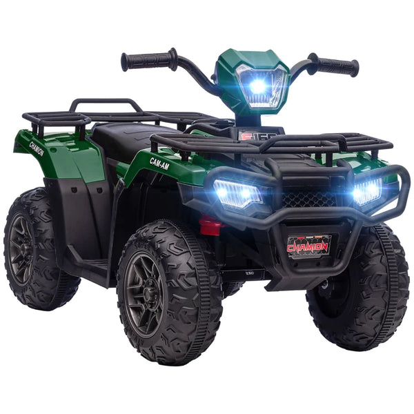 Green Kids Quad Bike with Music and LED Lights - Ages 3-5