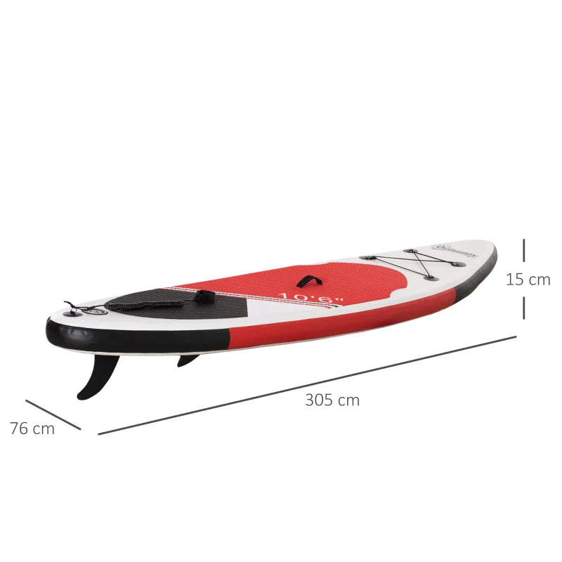 10ft White Inflatable Stand Up Paddle Board Kit - Non-Slip SUP with Accessories