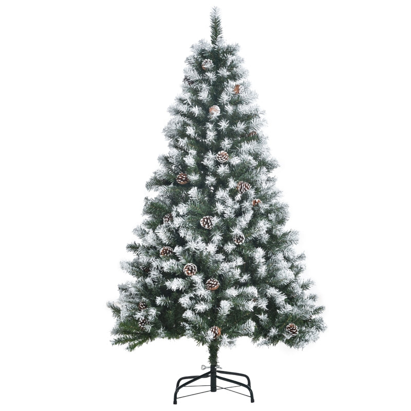 5FT Green Artificial Christmas Tree with Pine Cones - Holiday Xmas Decor