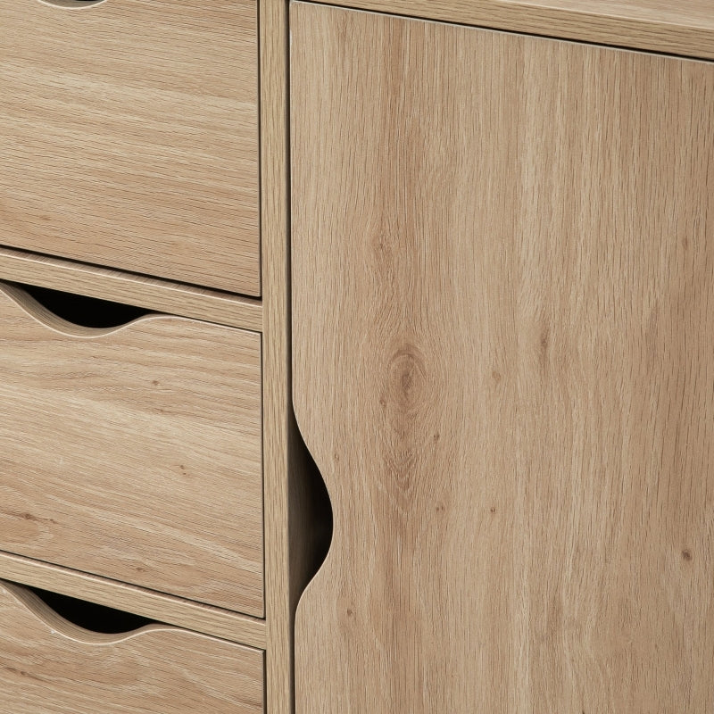 Natural 4-Drawer Freestanding Storage Cabinet