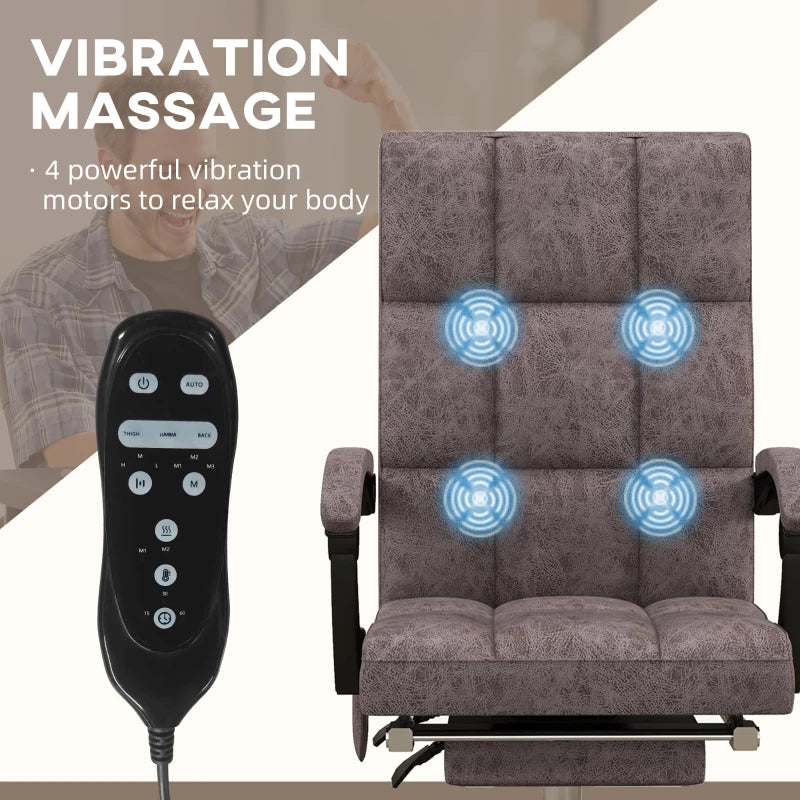 Ergonomic Massage Office Chair with Heat & Footrest