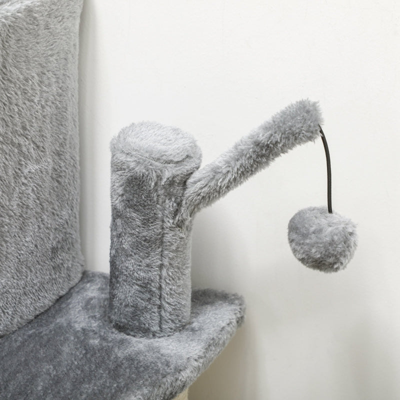 Grey 100cm Cat Tree Tower with Scratching Post