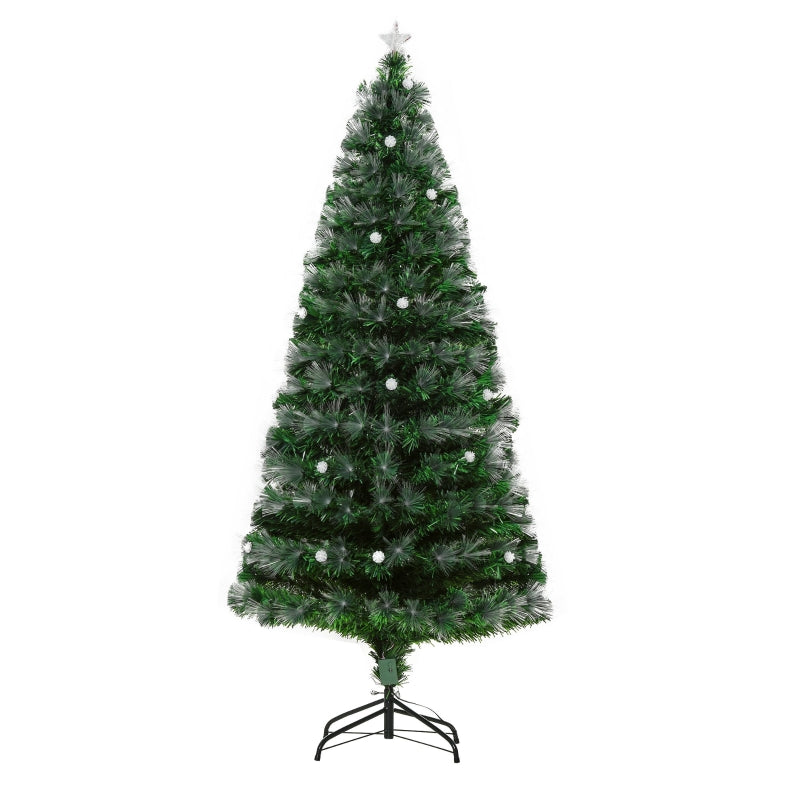 6ft White Pre-Lit Christmas Tree with 230 LEDs & Star Topper