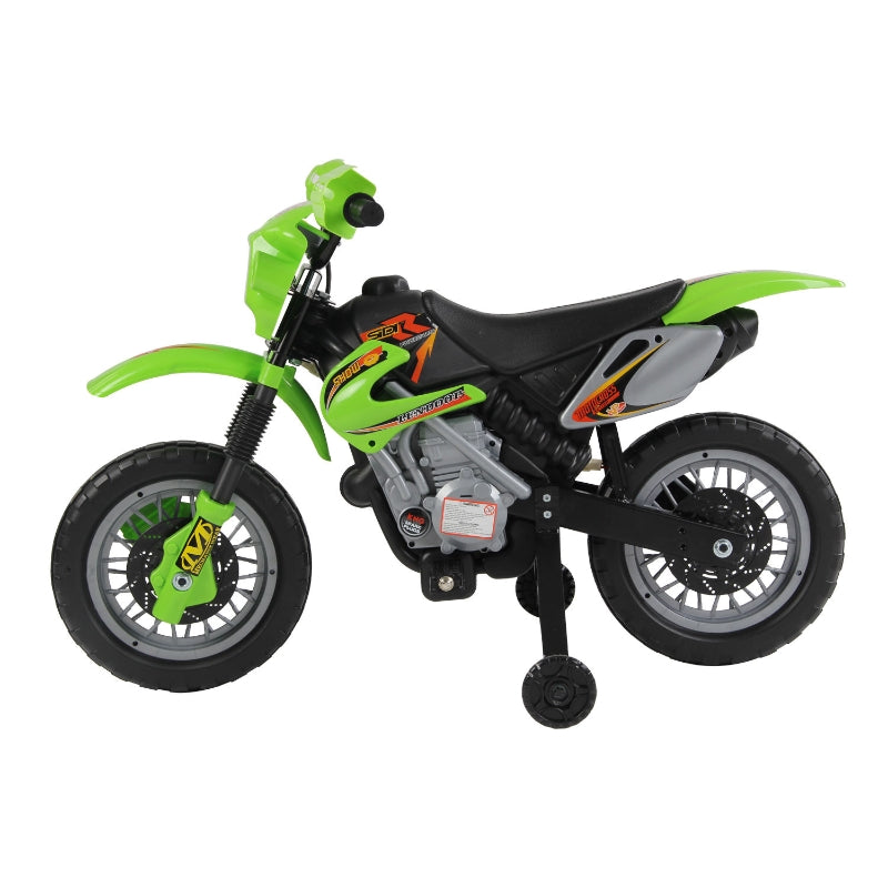 Green Kids Electric Motorbike Ride-On Toy (Ages 3-6)