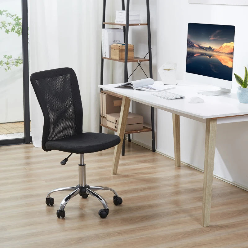 Black Mesh Back Office Swivel Chair with Wheels