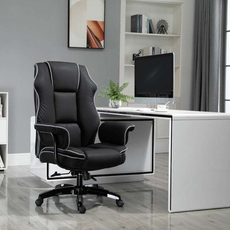 Black High Back Executive Office Chair with Armrests