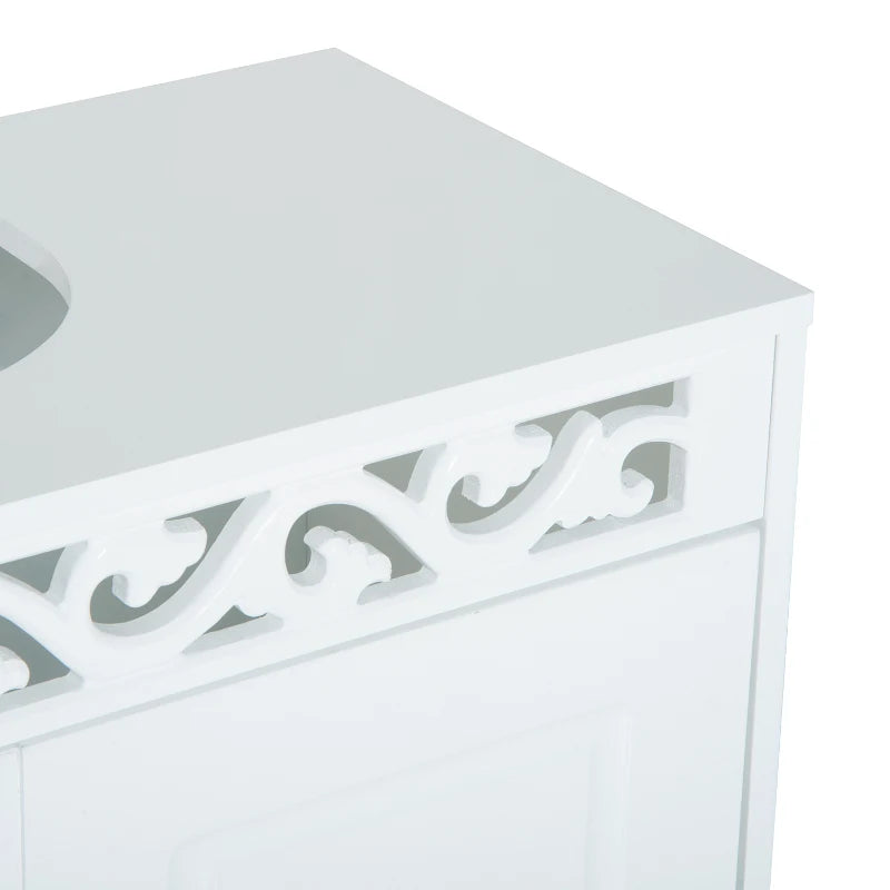 White Under Sink Bathroom Storage Cabinet