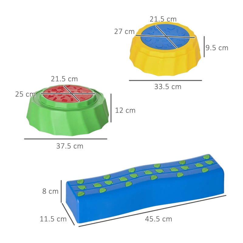 Multicoloured Kids Non-Slip Stepping Stones Set - 8 Pieces