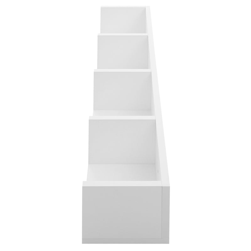 White Wall Mount Media Storage Rack with 4 Cubes