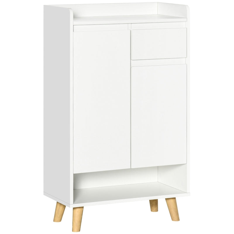 White Modern Sideboard with 2 Door Cupboards and Drawer