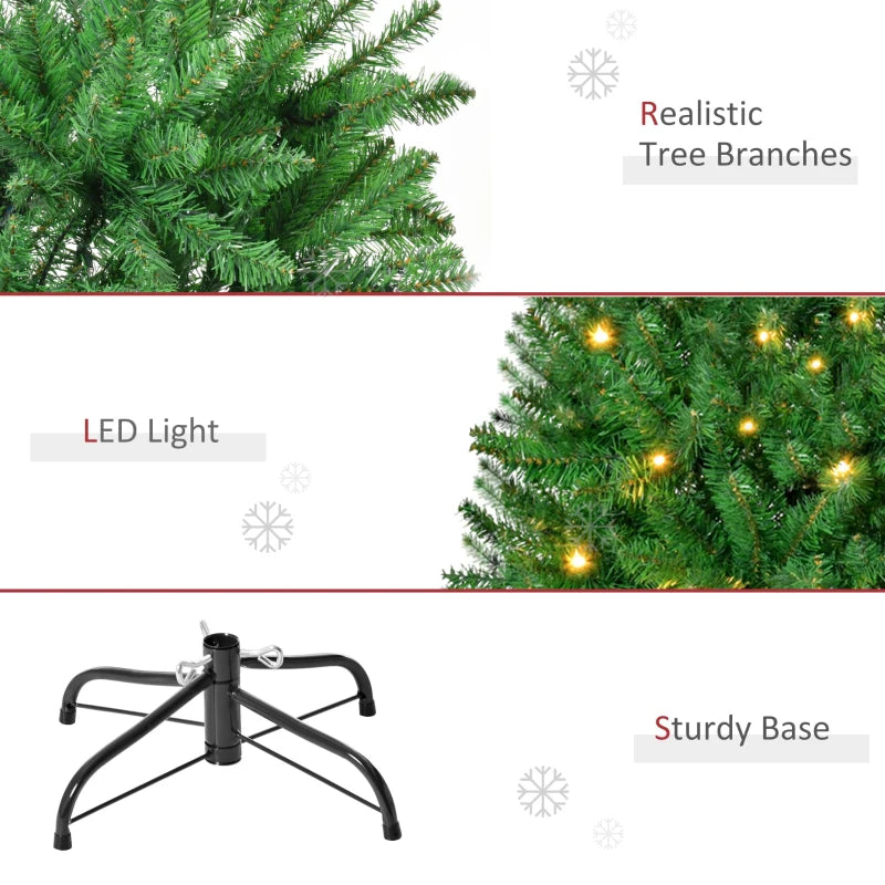 5FT Green Christmas Tree with Warm White LED Lights