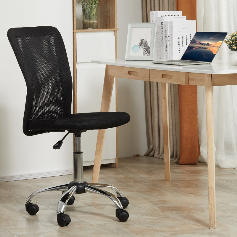 Black Mesh Back Office Swivel Chair with Wheels