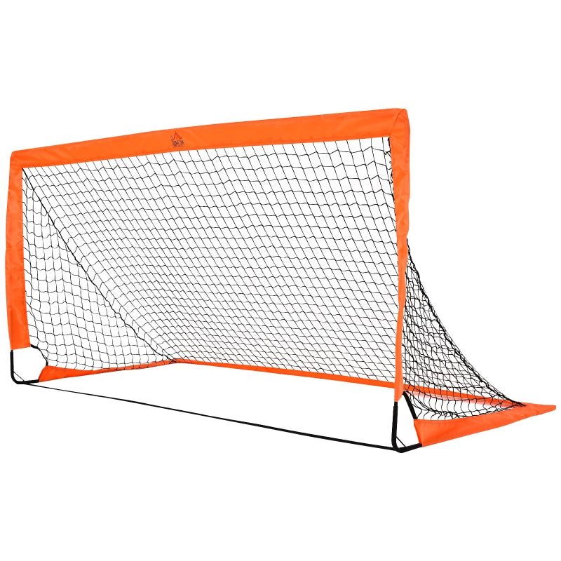 Orange Foldable 6x3 ft Soccer Goal Net Set - 2 Pack