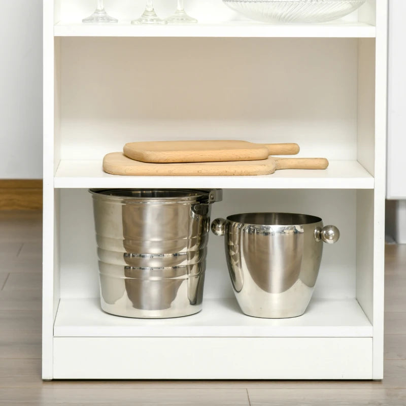 Natural 4-Tier Storage Bar Table