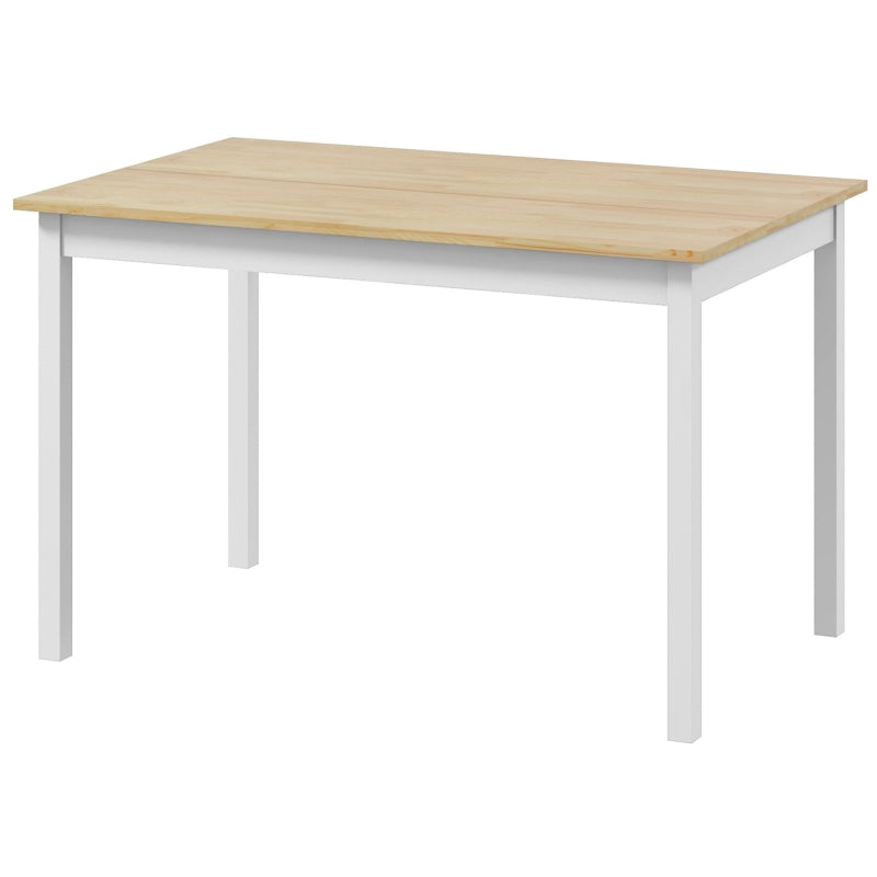 Rustic White Four-Seater Wooden Dining Table