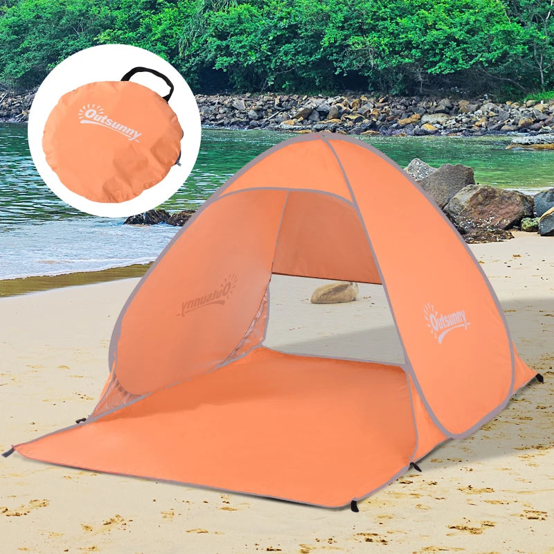 Orange 2-Person UV Pop-Up Shelter