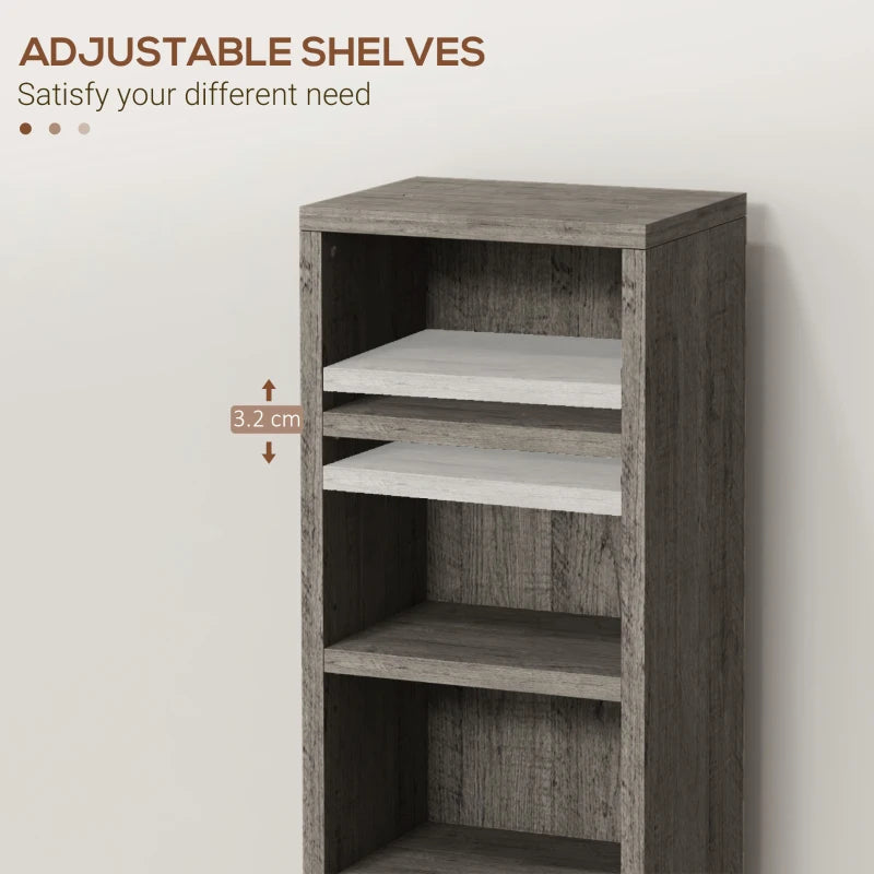 Set of Two Dark Wood-Effect CD Storage Units