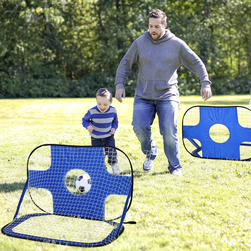 Blue Pop-Up Football Target Goal Set - 2 Pack