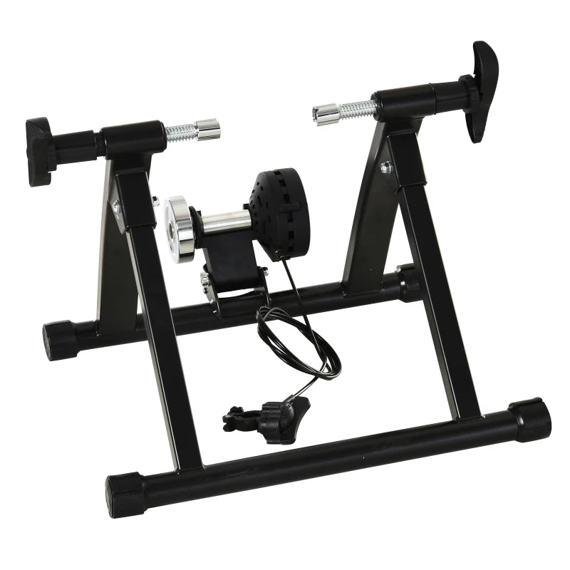 Foldable Indoor Bike Trainer Stand for 26"-28" or 650C, 700C Bikes - Black