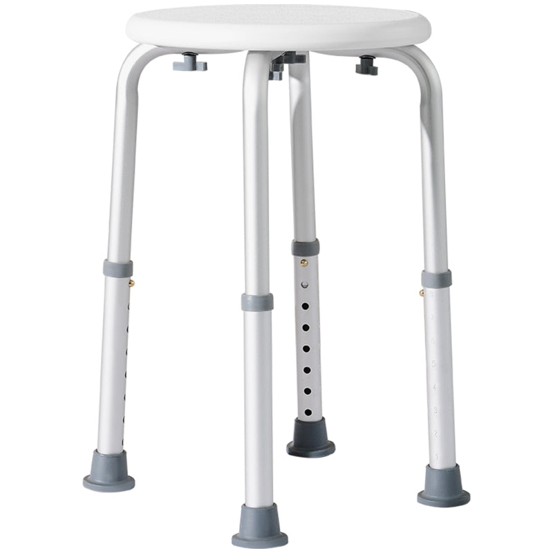 Adjustable White Bath Chair for Elderly - Safety Shower Seat