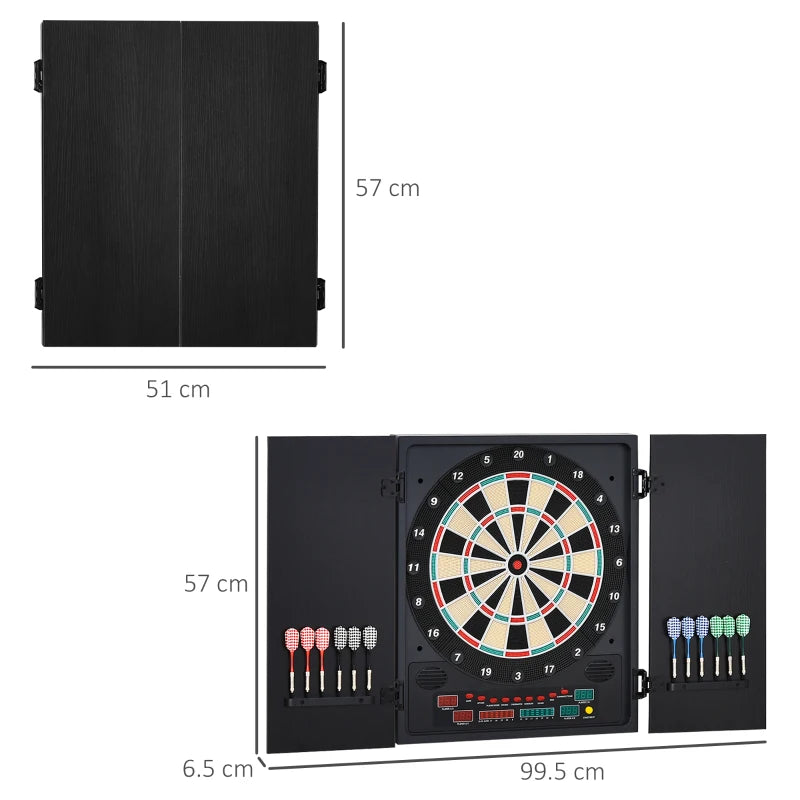 Electronic Dartboard Set with LED Display and 12 Soft Tip Darts - Multi-Game Options