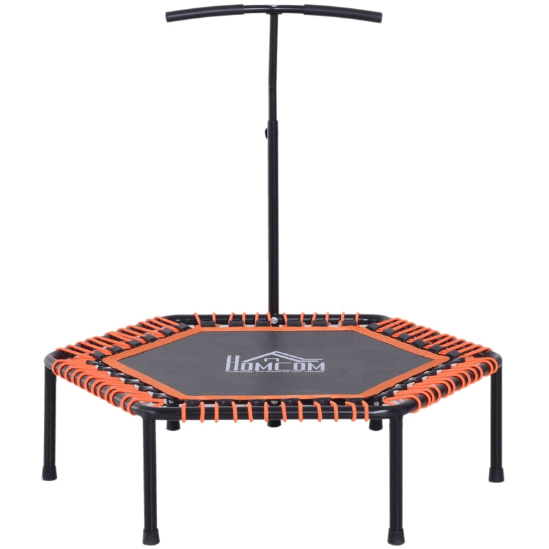 Adjustable Handle Mini Trampoline - Black/Orange