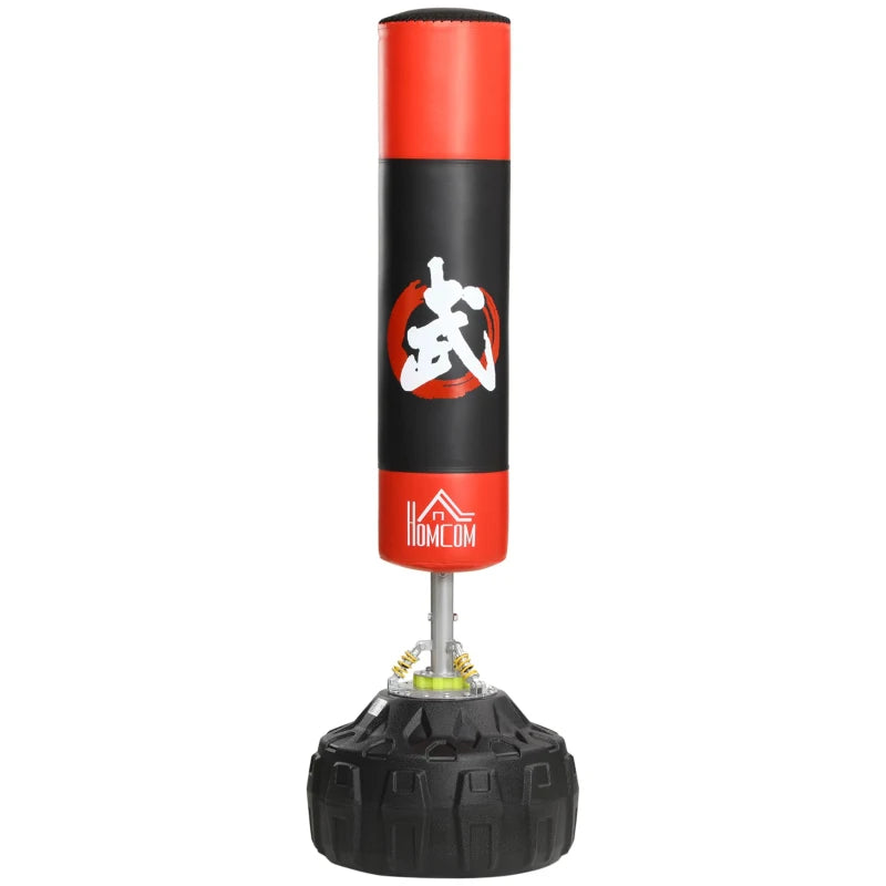 Black 70'' Freestanding Boxing Punch Bag Stand with Absorption Springs