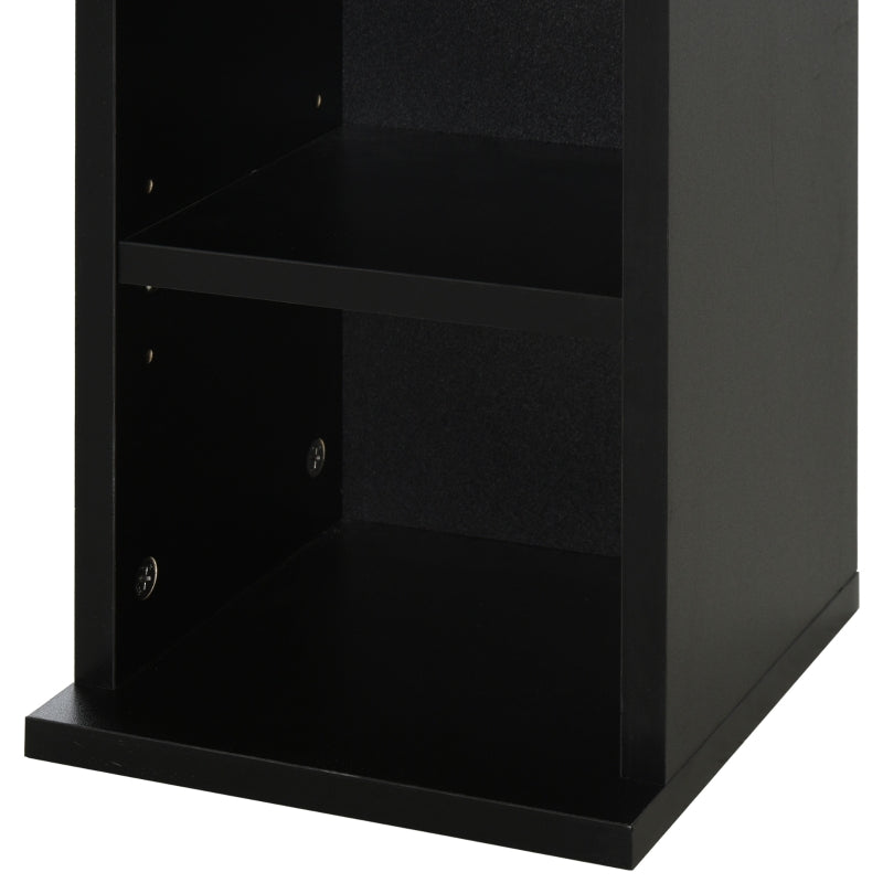 Black Adjustable CD Media Display Shelf Set of 2