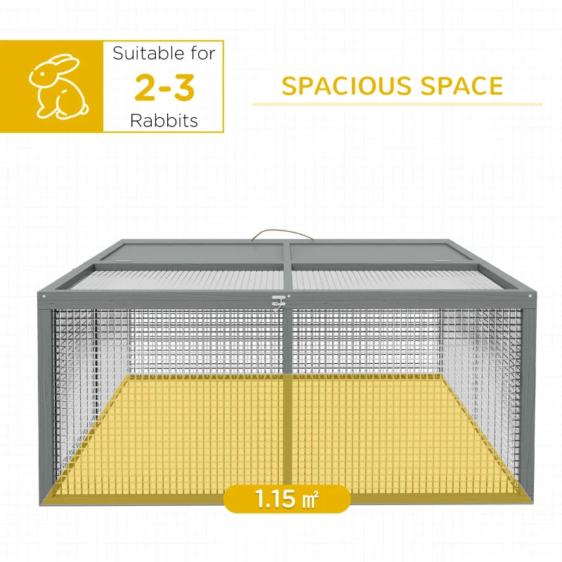 Grey Folding Rabbit Hutch