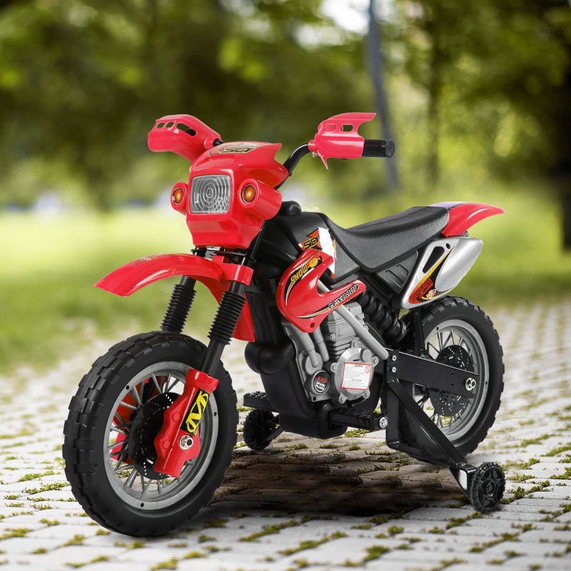 Red Kids Electric Motorbike Ride-On Toy for Ages 3-6