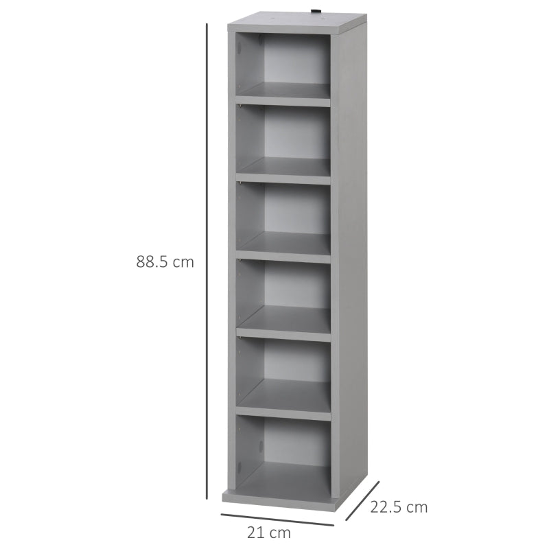 Grey Adjustable CD Media Display Shelf Set of 2