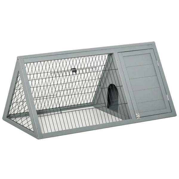 Grey Triangle Small Animal Hutch 116 x 62.2 x 52.5 cm