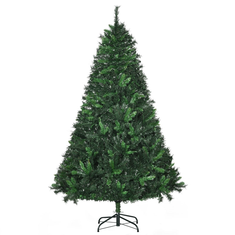 6FT Green Pre-Lit Christmas Tree with 200 LED Lights and Ornaments