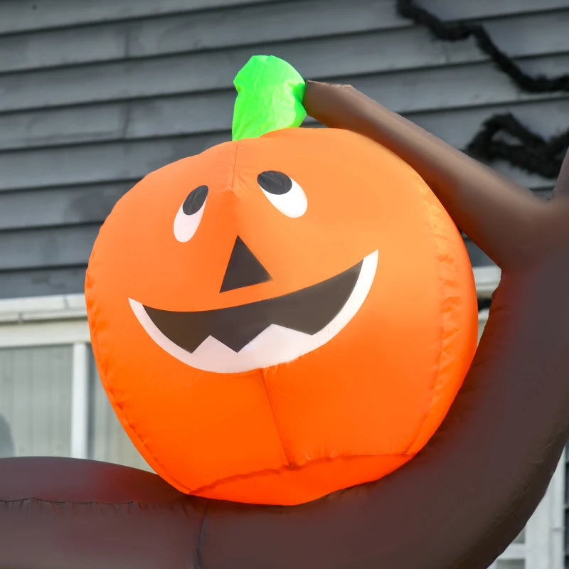 Spooky 2.4m Halloween Inflatable Ghost Tree with Pumpkins & LEDs