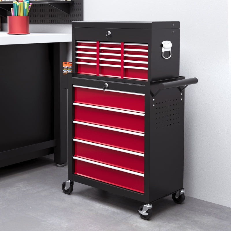 Red 19-Drawer Rolling Tool Chest