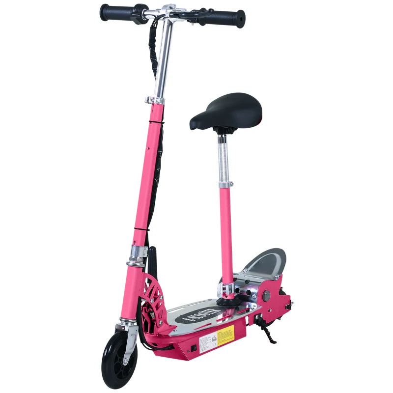 Foldable Pink Electric Scooter with Rechargeable Battery