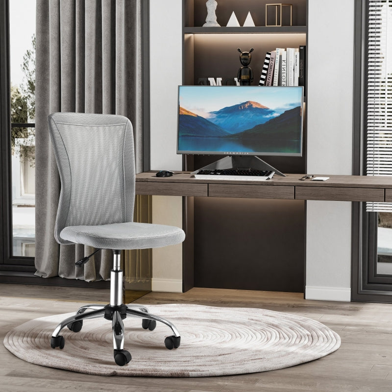 Grey Mesh Back Office Swivel Chair with Wheels