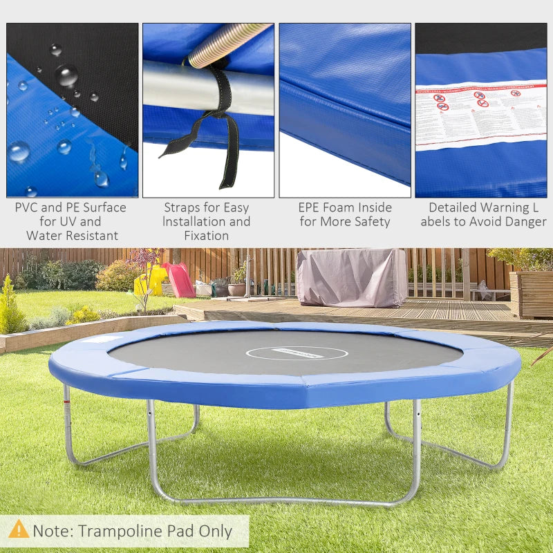 Blue 10FT Trampoline Safety Pad Replacement - 305cm Foam Padding