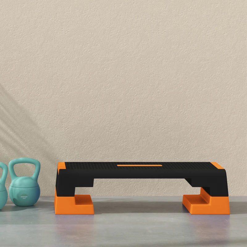 Orange Exercise Stepper - 15cm/20cm/25cm Aerobic Step Platform